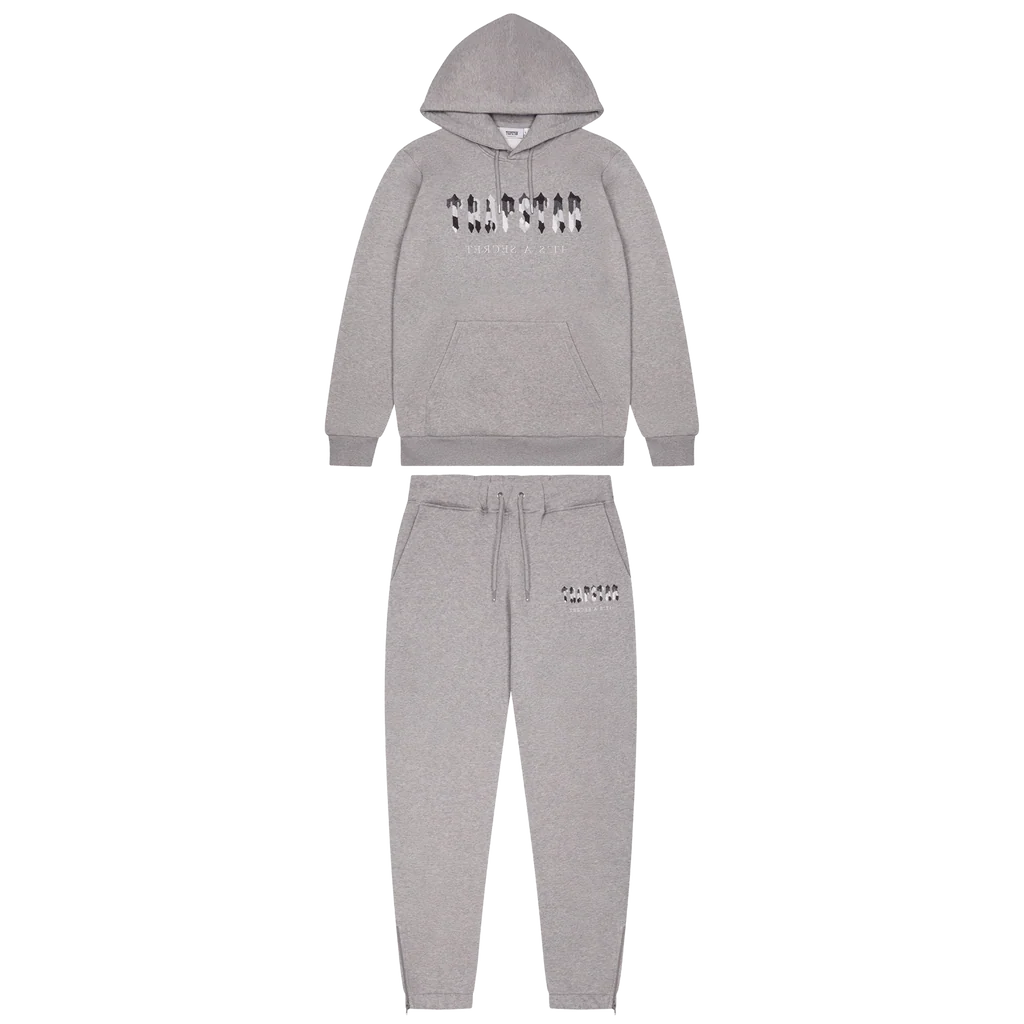 Trapstar Chenille Decoded Hooded Tracksuit-Grey